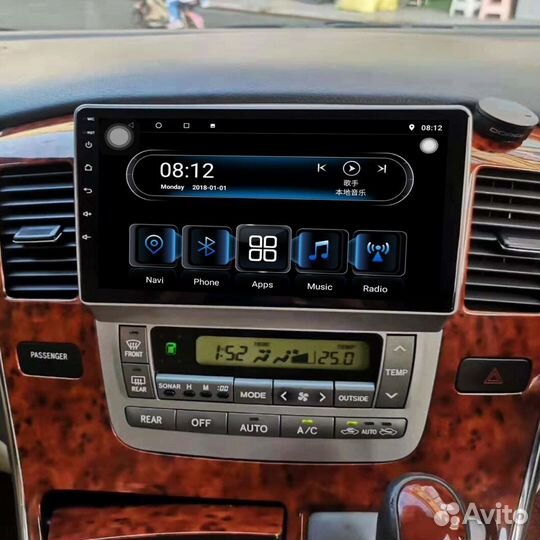 Магнитола Toyota Alphard 1gen Android IPS