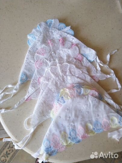 Чепчик детский кружево хлопок