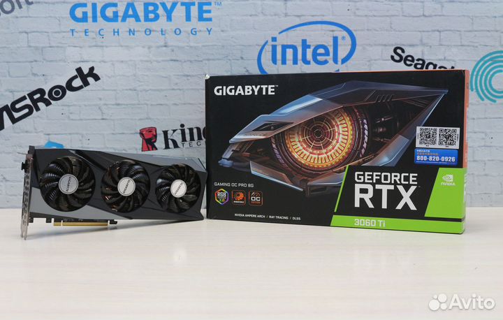Видеокарта gigabyte RTX 3060 Ti gaming OC PRO 8Gb
