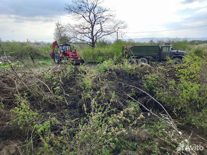 Снос, Уборка расчистка участка, вспашка