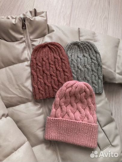 Шапка новая, ручная работа шерсть+альпака