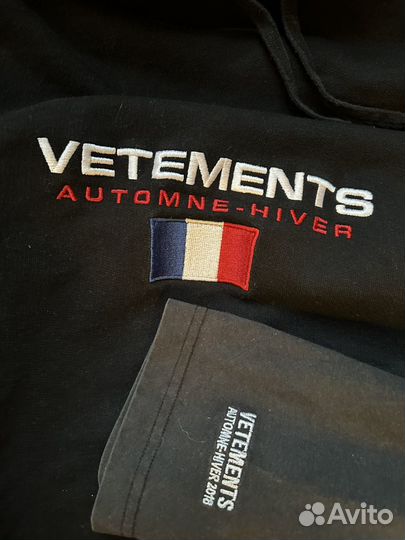 Vetements tommy france flag logo longsleeve