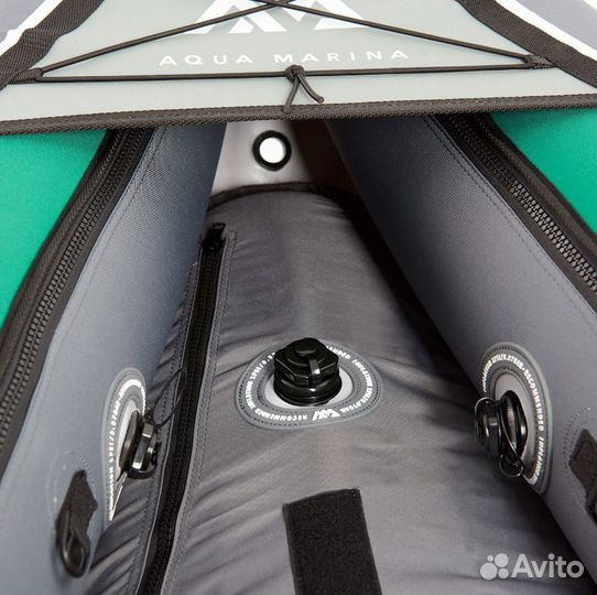 Каяк надувной трехместный с веслами Laxo-380