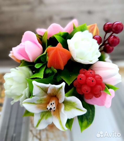 Букет из мыла ручной работы