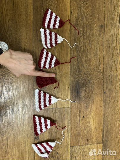 Гирлянда вязаная на новый год