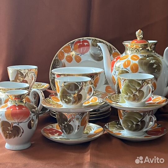 Кофейный сервиз лфз. «Щедрая осень» СССР
