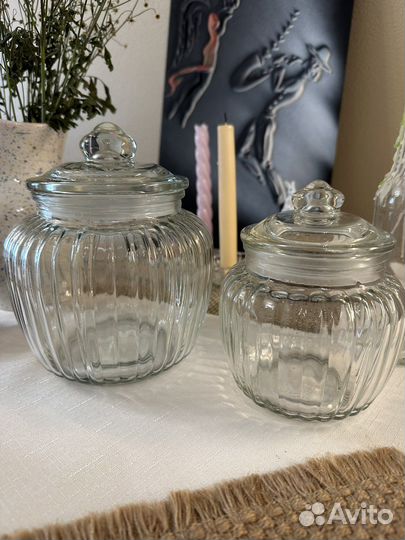 Банка красивая для хранения сыпучих/печенья/конфет