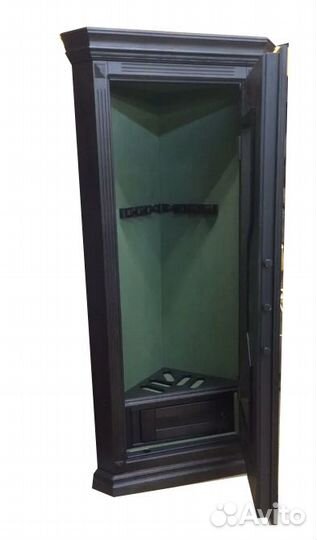 Угловой сейф c бронестеклом в дереве 