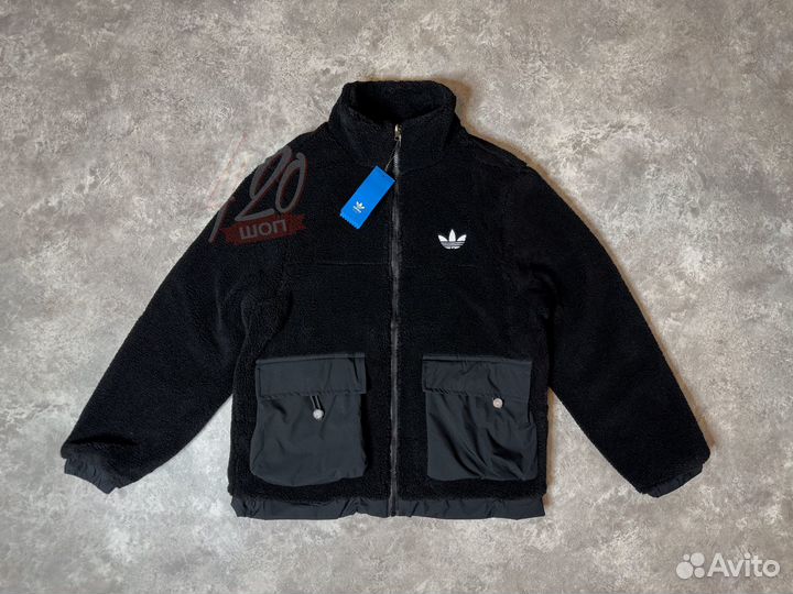 Куртка Adidas двухсторонняя барашка