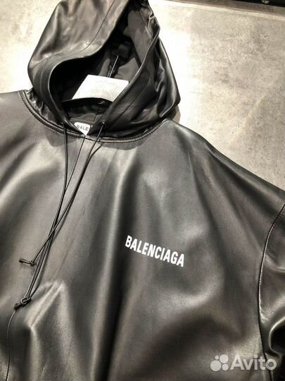 Анорак Balenciaga из натуральной кожи