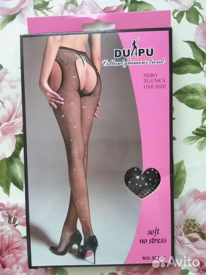 Колготки со стразами