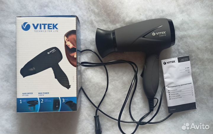 Фен vitek новый. Складной