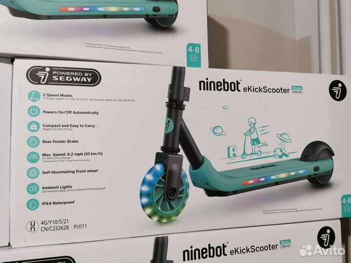 Новый детский электросамокат ninebot zing a6