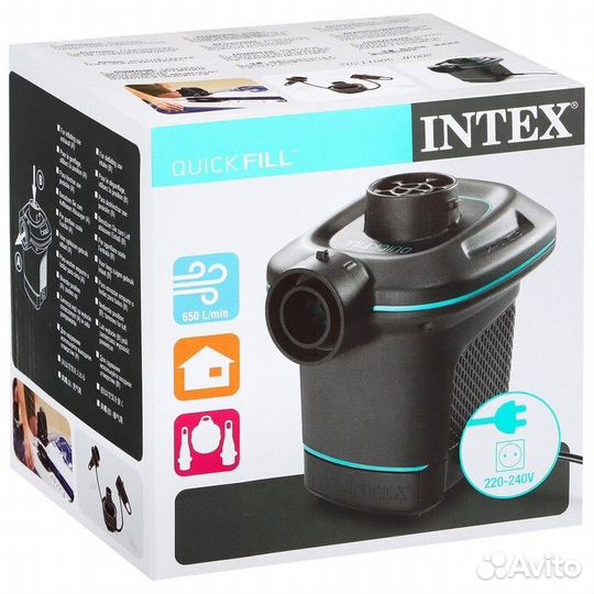 Насос электрический, 3 насадки, 220-240V