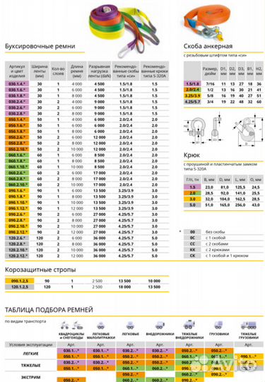 Буксировочные ремни