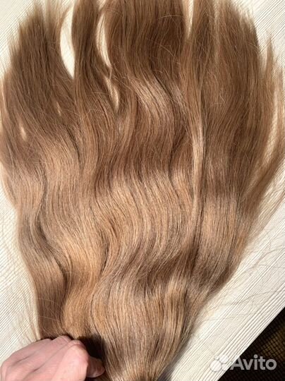 Волосы детские срез 42см блонд