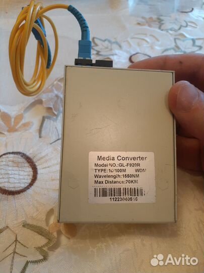 Медиаконвертер оптический Gigalink GL-F920R 10 100