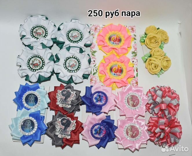 Бантики для волос. Ручная работа