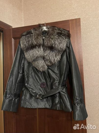 Куртка (осень-зима) ворот чернобурка