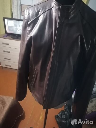 Кожаная куртка мужская 52 54 натуральная