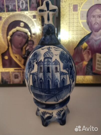 Яйцо пасхальное Гжель