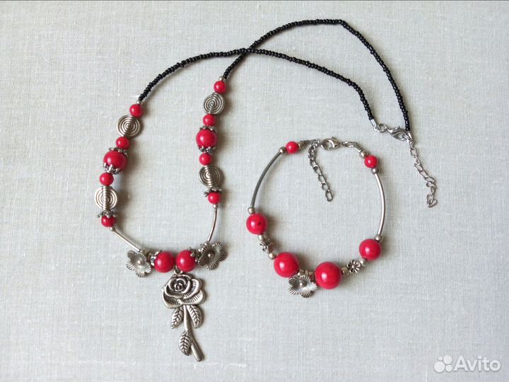 Комплект колье и браслет