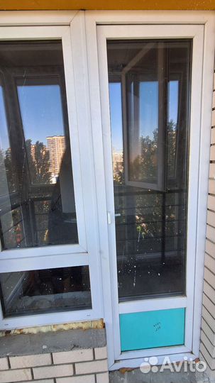 Дверь пластиковая пвх входная бу стекло