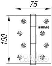 Петля IN4200U SB (2BB 100x75x2,5) мат. золото