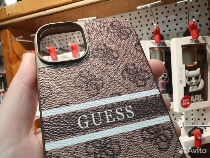 Чехол guess Brown для iPhone 14 Plus