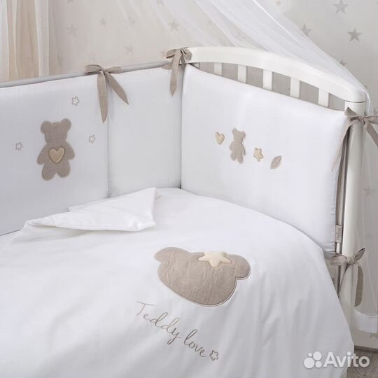 Комплект в кроватку Perina «Teddy love» 6 предмето