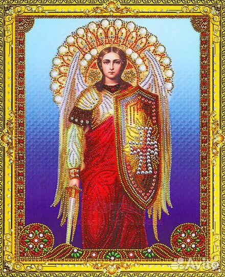 Алмазная мозаика 40x50 Икона Архангела Михаила