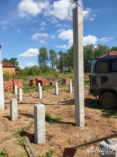 Фундамент на жб сваях под ключ / Жб сваи