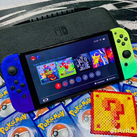 Nintendo Switch Oled 64GB Splatoon Edition + 6 игр