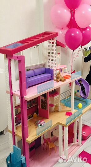Домик для барби с мебелью