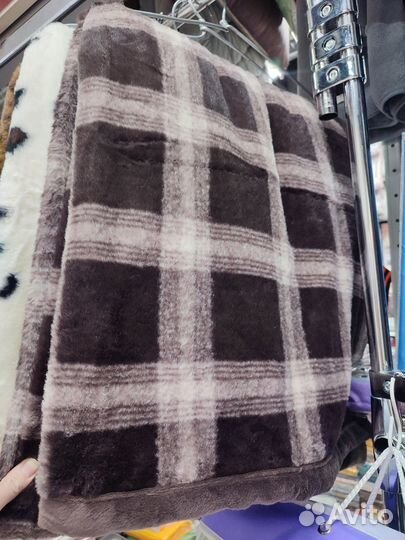 Меховой Плед с рисунком 200*220 Новый