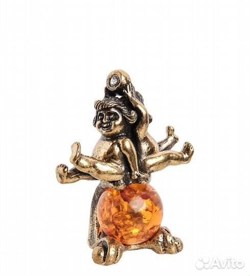 Фигурка Знак зодиака - Близнецы (латунь, янтарь) A1966280