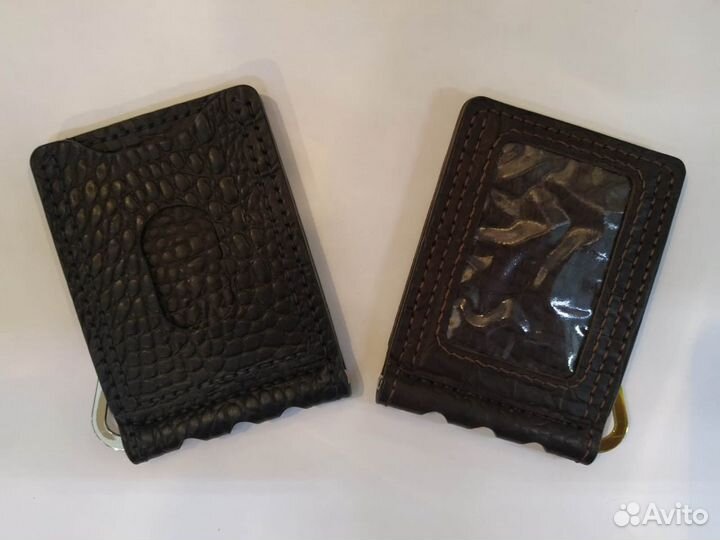 Зажим для денег натуральная кожа
