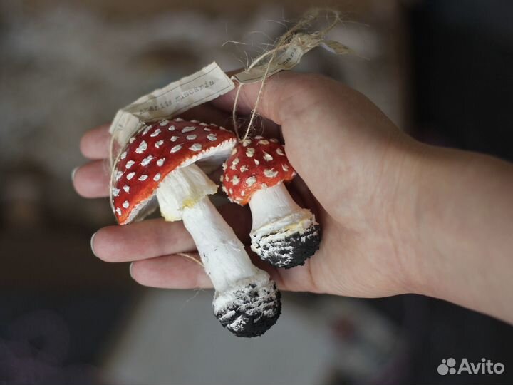 Набор елочных игрушек папье-маше 