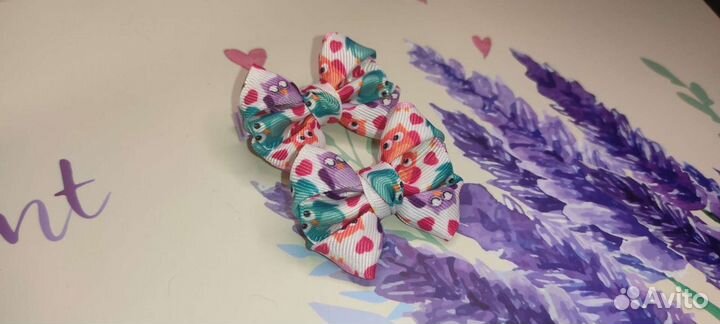 Бантики заколки ручной работы