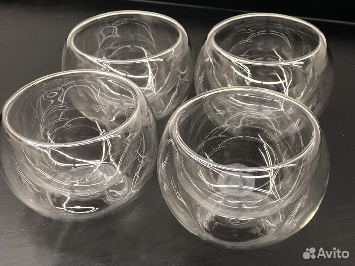 Чашечки для чая, двойные стенки, 180 мл