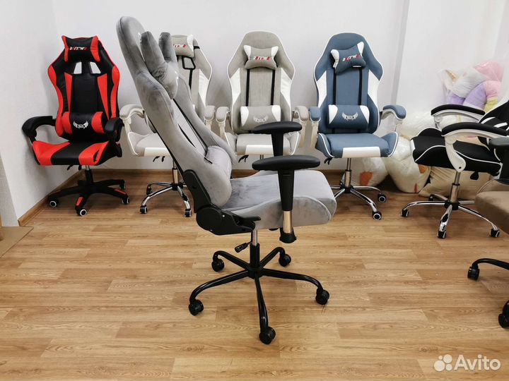 Игровое компьютерное кресло ткань 
