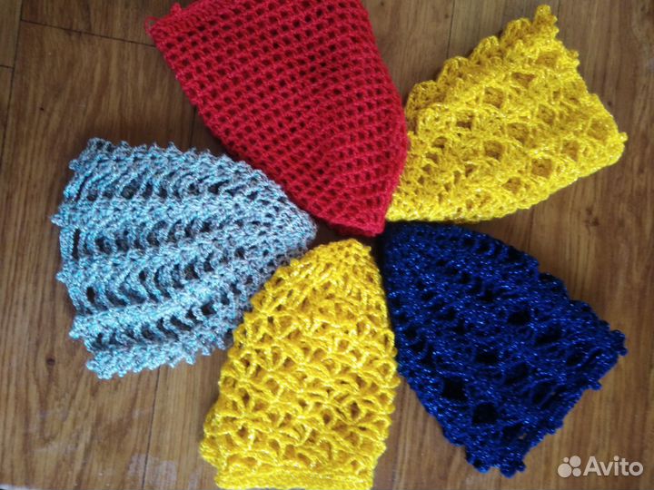 Летние ажурные шапочки