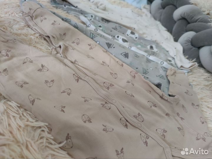 Детская одежда пакетом слипы и песочники 56-62разм