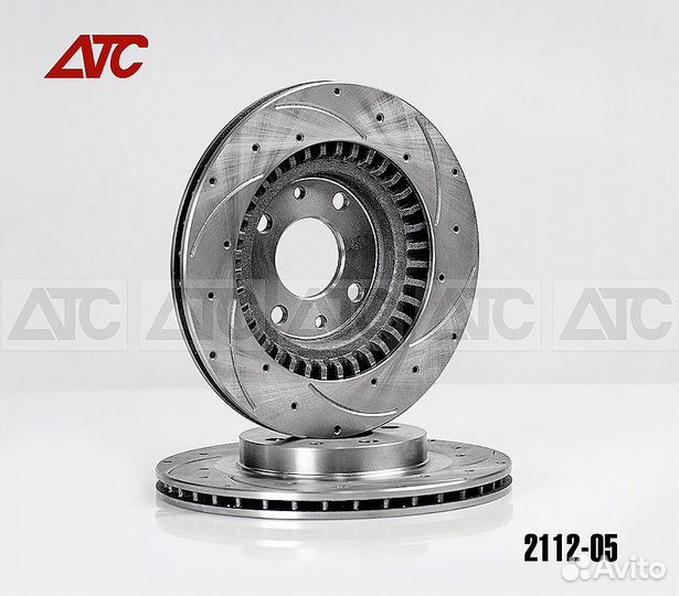 Тормозные диски 2112 (перфорация и насечки) атс