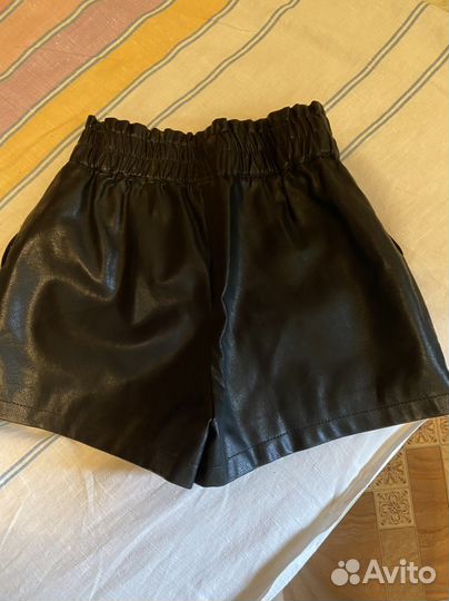 Шорты женские кожаные