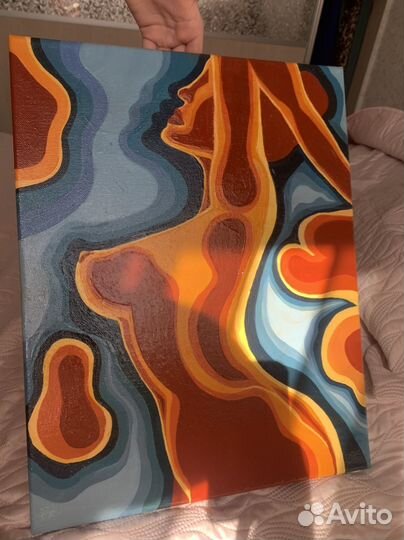 Картина маслом на холсте интерьерная. Абстракция