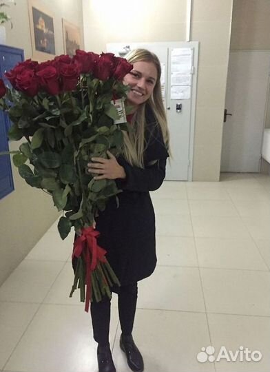 Розы Метровые 100 см доставка Москва