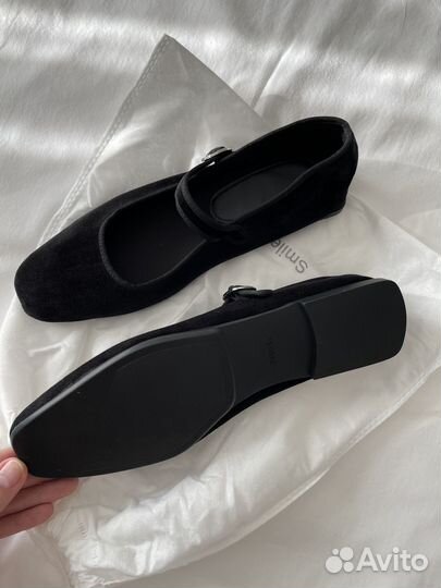Балетки бархатные новые 37
