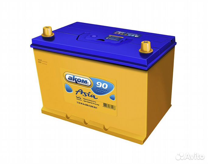 90Ah Аккумулятор 12V 6ст-90.1 Аком 800А