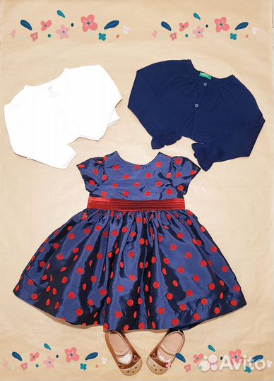 Рост 68-74 Выходное праздничное платье Mothercare